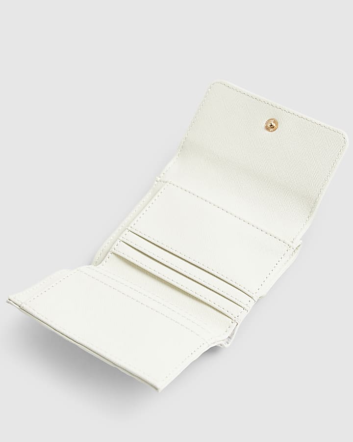 Cream Charm Detail Mini Foldout Purse