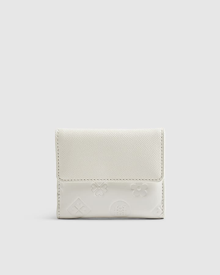 Cream Charm Detail Mini Foldout Purse