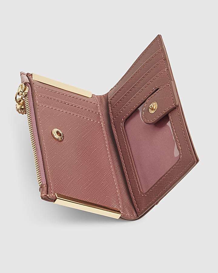 Pink Ombre Crocodile Embossed Purse