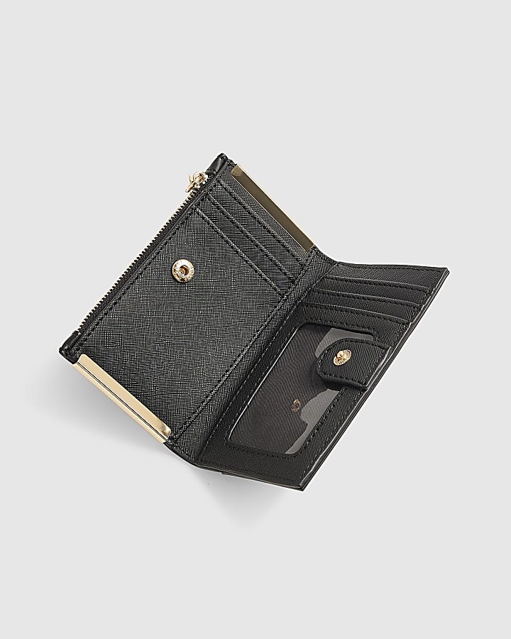 Black Embossed Monogram Mini Purse