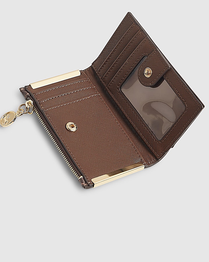 Brown Horse Print Monogram Mini Purse