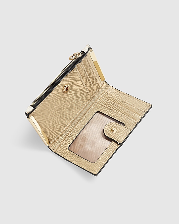 Cream Embossed Monogram Mini Purse