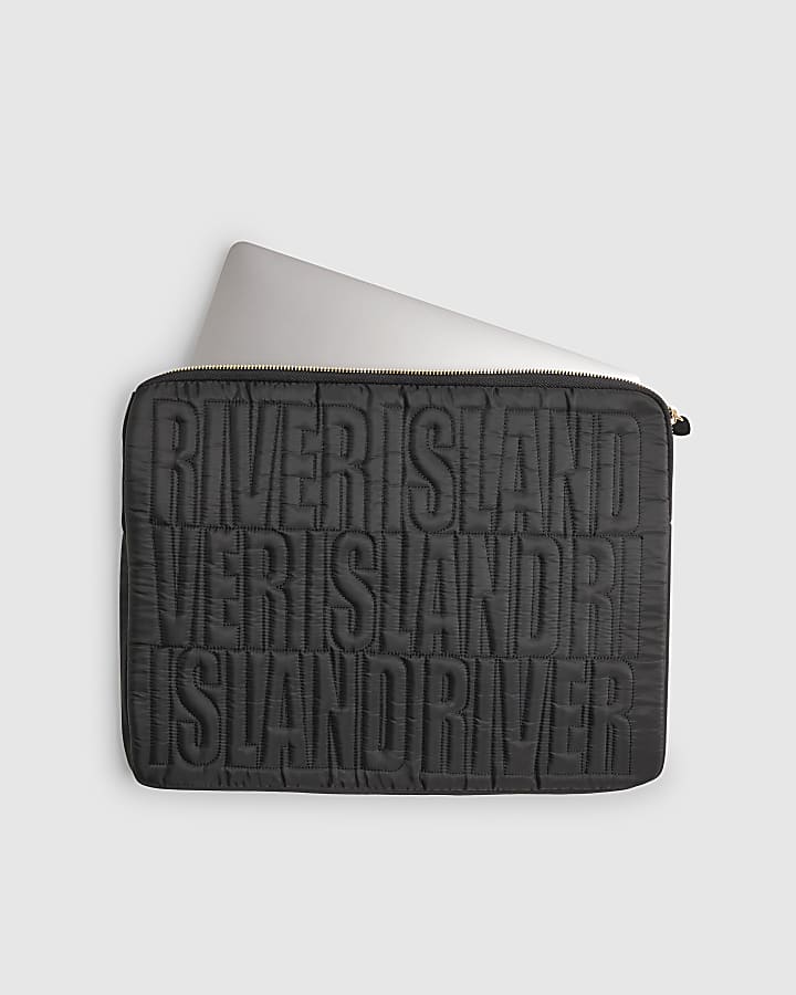 Black RI Quilted Laptop Case