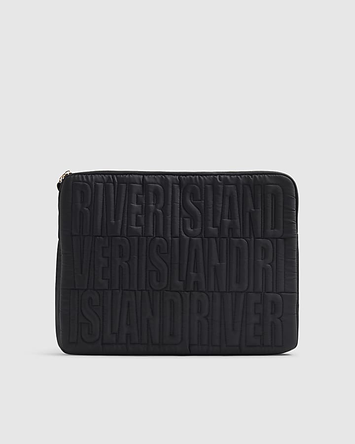 Black RI Quilted Laptop Case