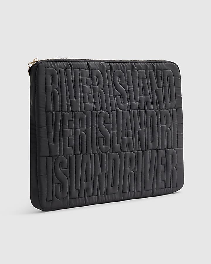 Black RI Quilted Laptop Case