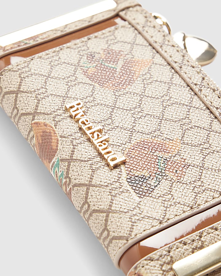 Beige Squirrel Monogram Mini Purse