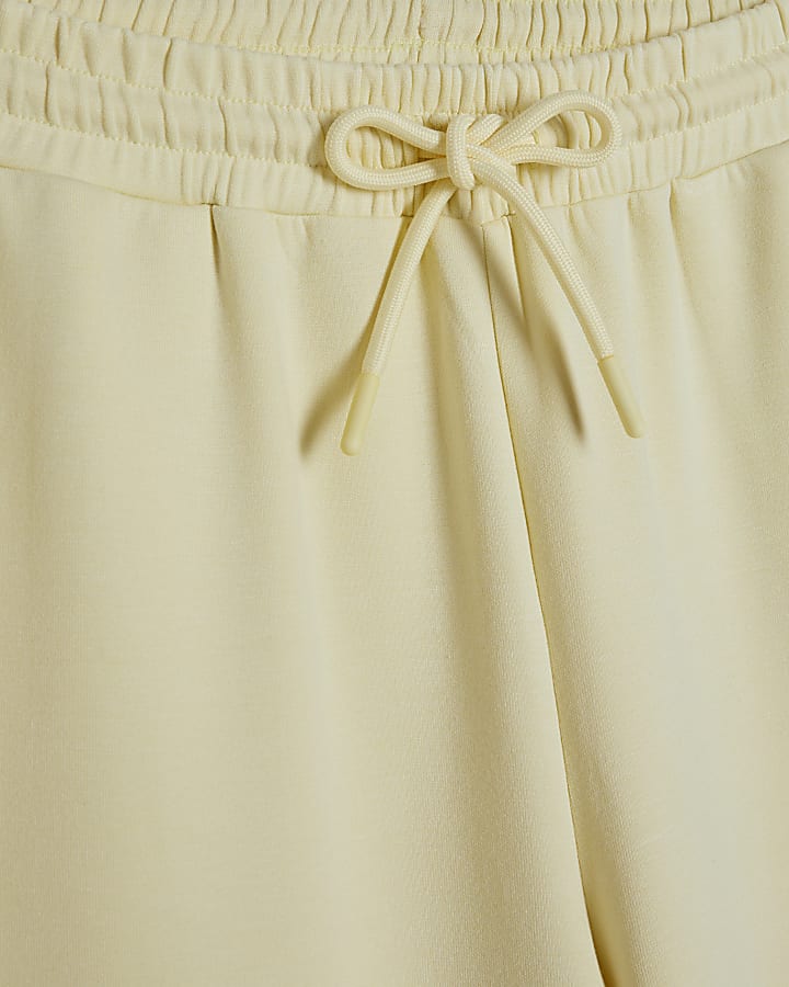 Yellow Premium Drawstring Wide Leg Joggers