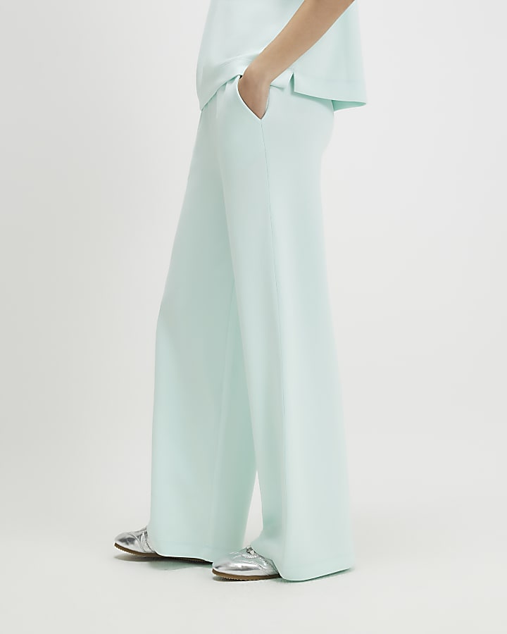 Green Premium Wide Leg Joggers