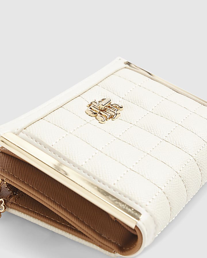 Cream RIR Quilted Foldout Purse