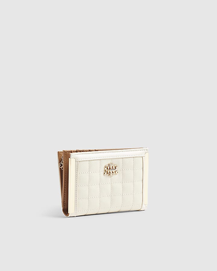 Cream RIR Quilted Foldout Purse