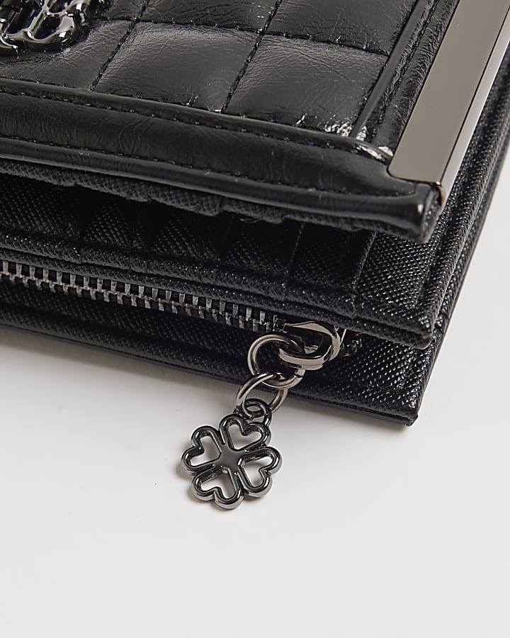 Black RIR Quilted Foldout Purse