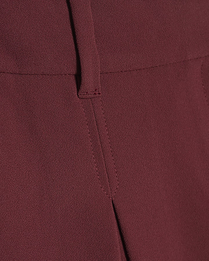 Brown Crepe Wide Leg Trousers