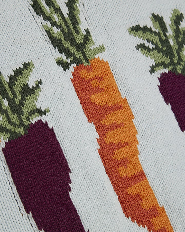 Blue Knitted Carrot Vest