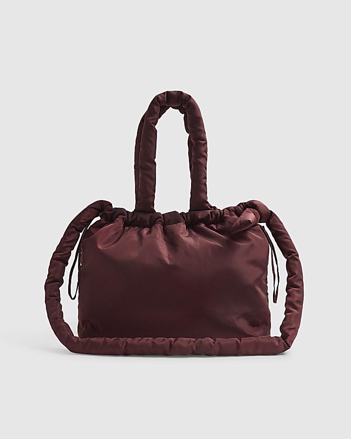 Red Drawstring Travel Tote Bag