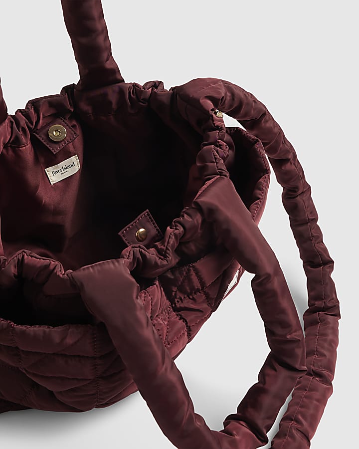 Red Drawstring Travel Tote Bag