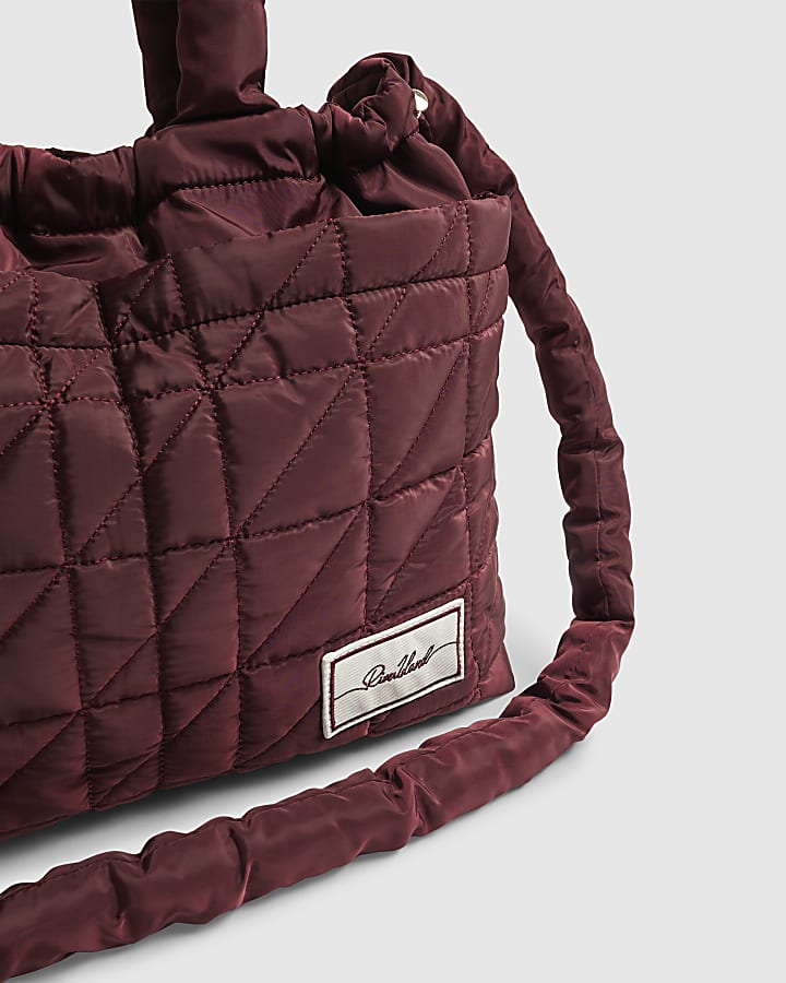 Red Drawstring Travel Tote Bag