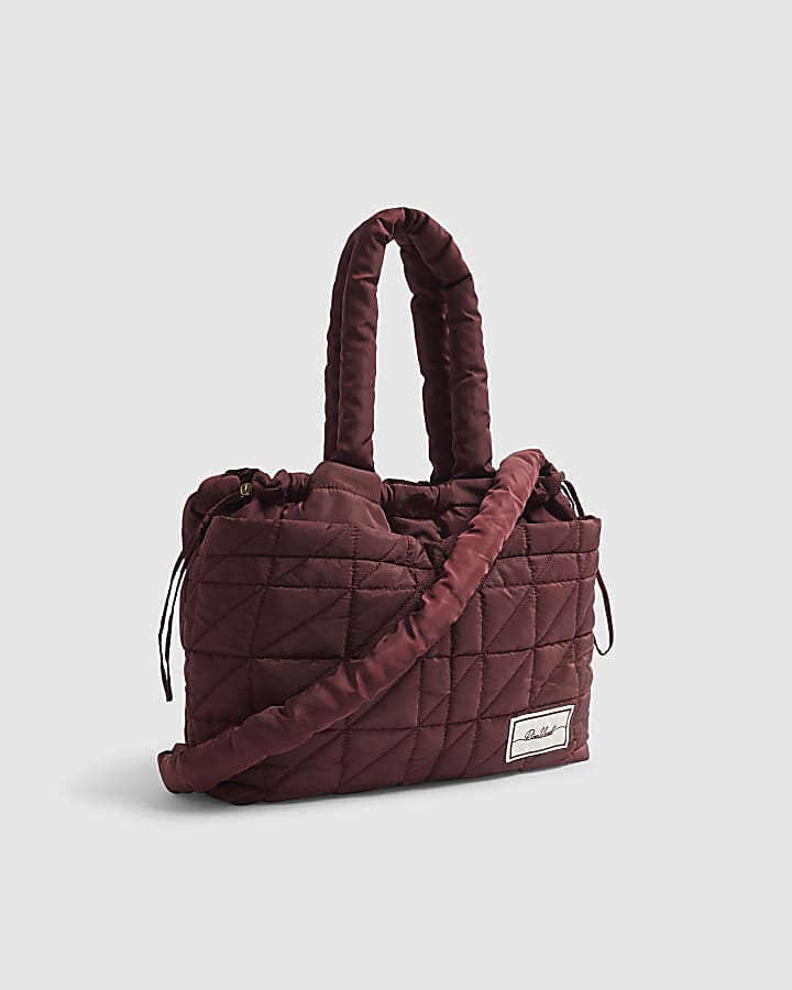 Red Drawstring Travel Tote Bag