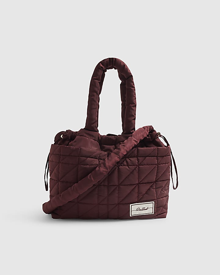 Red Drawstring Travel Tote Bag