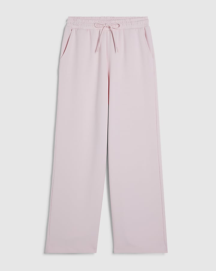 Petite Pink Premium Wide Leg Joggers