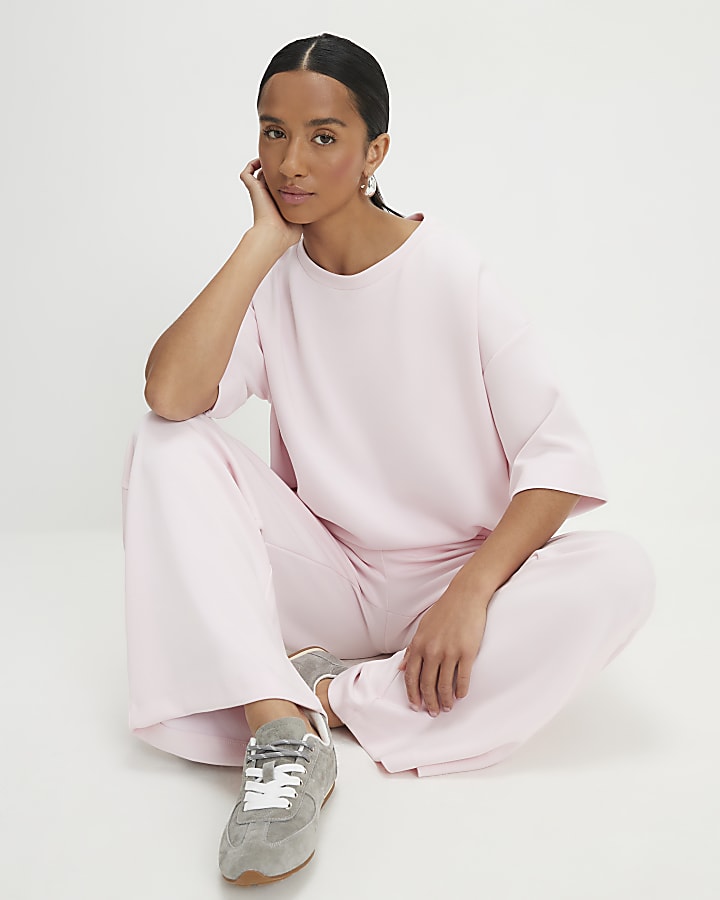 Petite Pink Premium Short Sleeve Boxy T-shirt