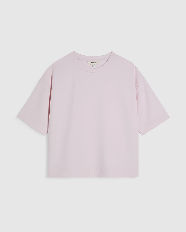 Petite Pink Premium Short Sleeve Boxy T-shirt