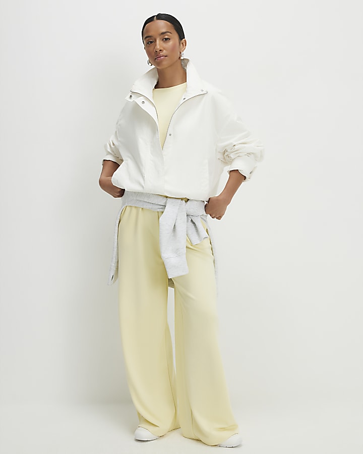 Petite Yellow Premium Wide Leg Joggers