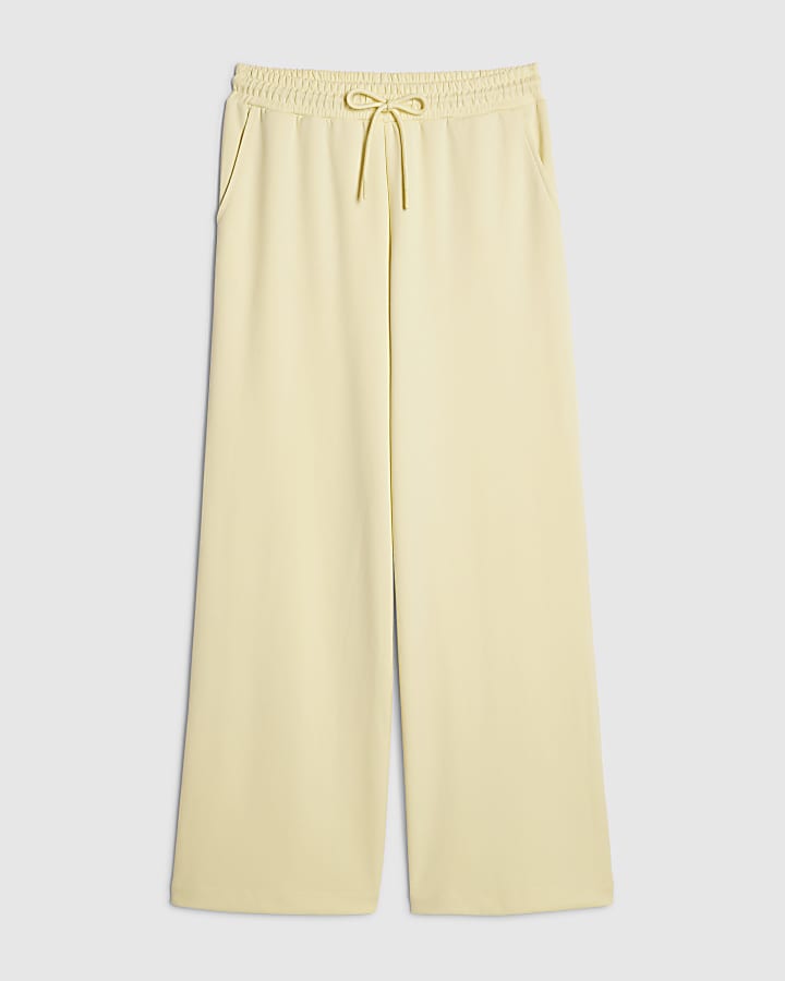 Petite Yellow Premium Wide Leg Joggers