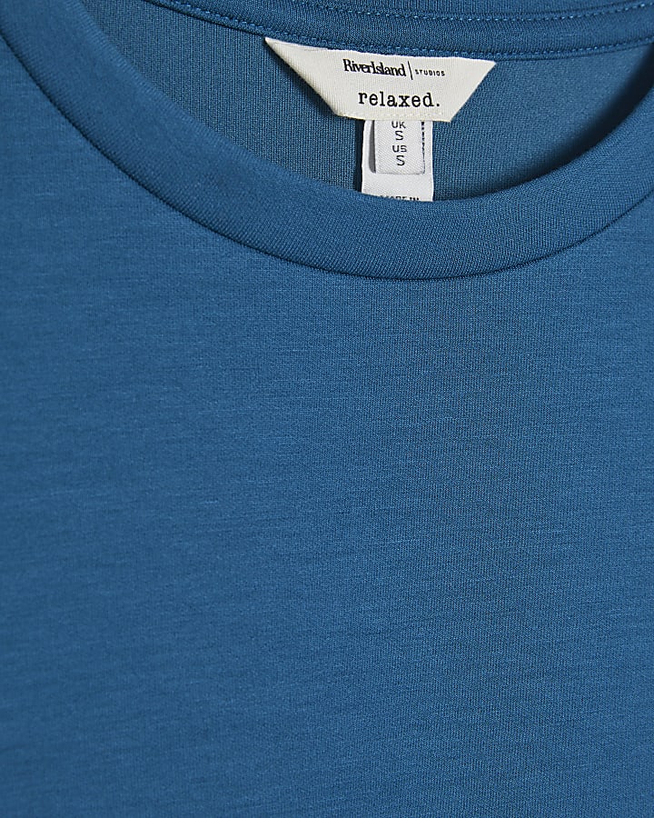 Petite Blue Premium Boxy T-shirt