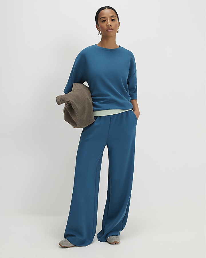 Petite Blue Premium Boxy T-shirt