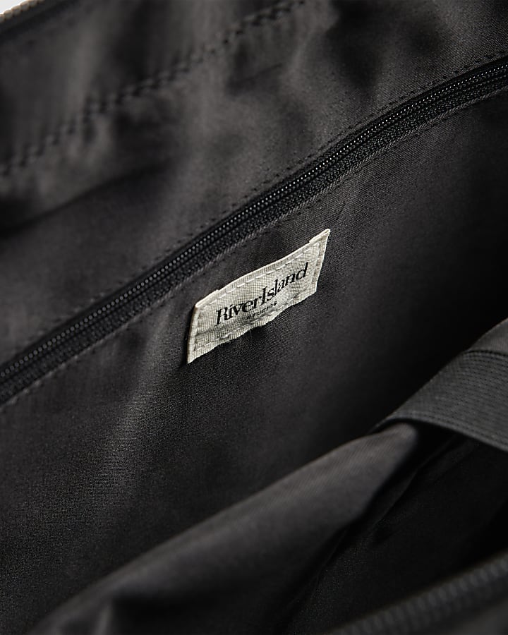 Black RI Quilted Shopper Bag