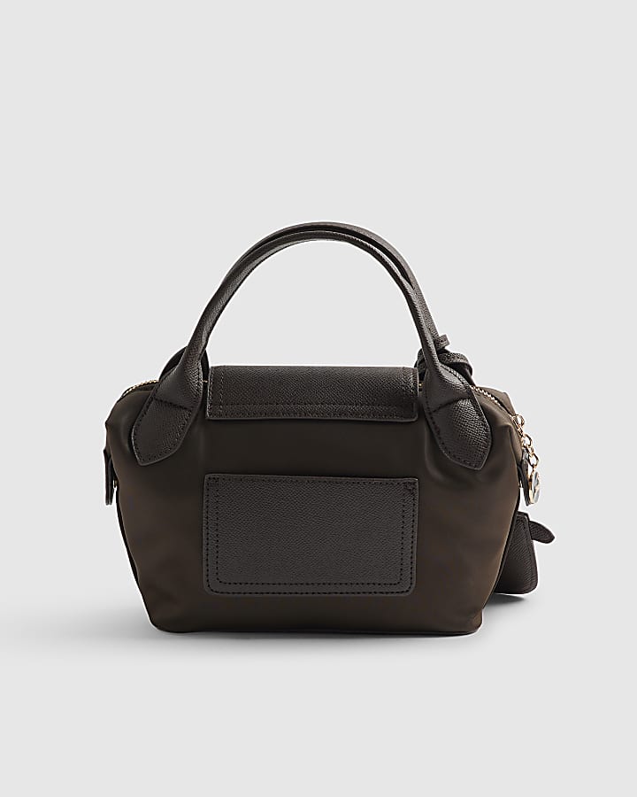 Brown Mini Front Flap Cross Body Bag