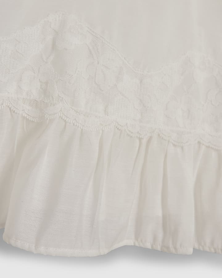 White Lace Mini Dress