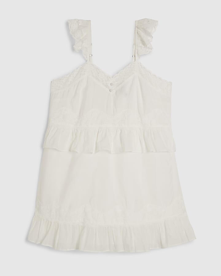 White Lace Mini Dress