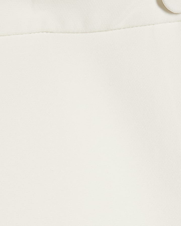 White Wrap Front Skort