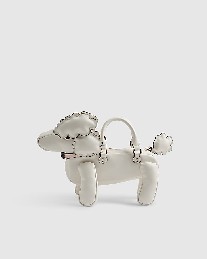 Cream Grab Handle Dog Bag