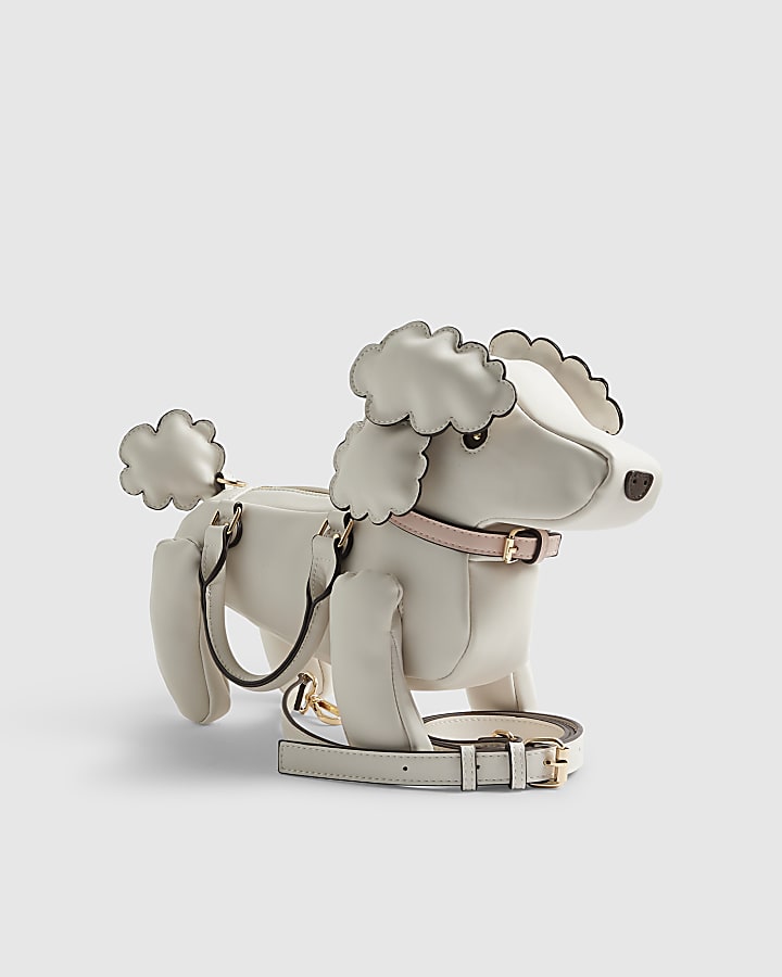 Cream Grab Handle Dog Bag