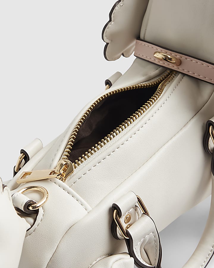 Cream Grab Handle Dog Bag