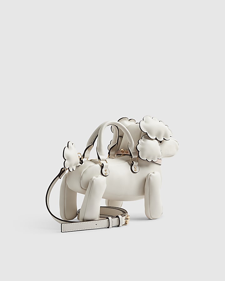 Cream Grab Handle Dog Bag