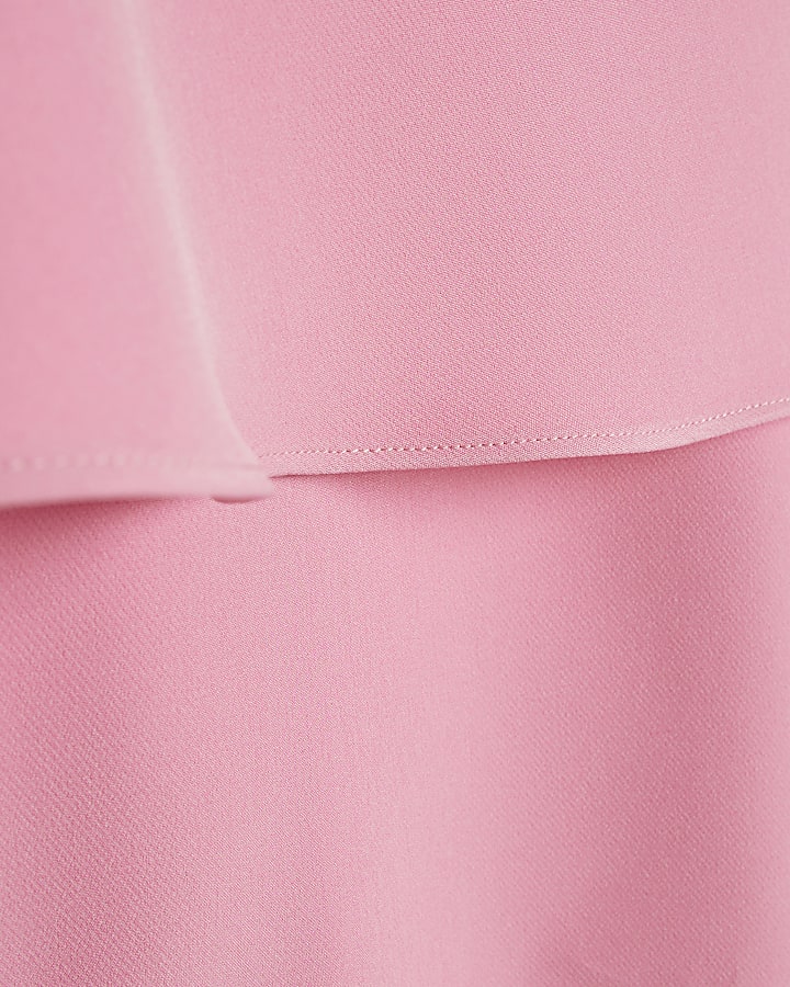 Pink Cape Mini Dress