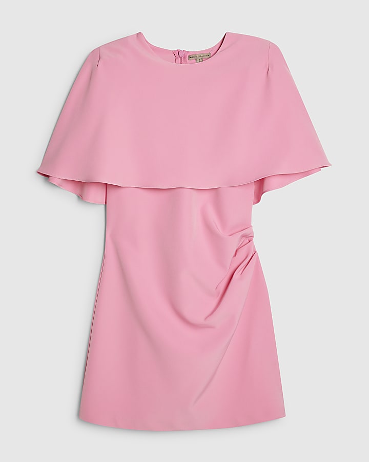 Pink Cape Mini Dress