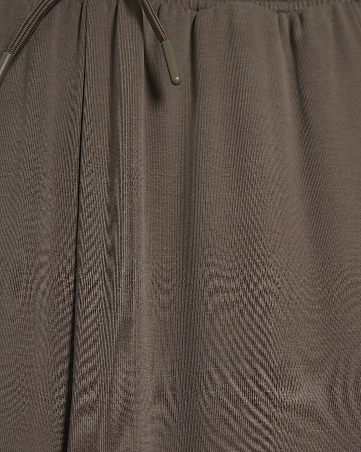 Brown Soft Touch Wide Leg Trousers