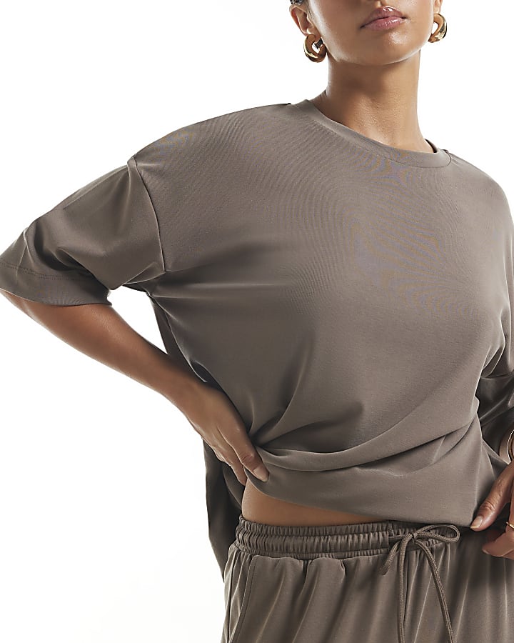 Petite Brown Soft Touch T-Shirt