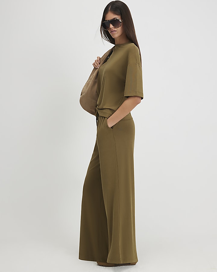 Khaki Soft Touch Trousers