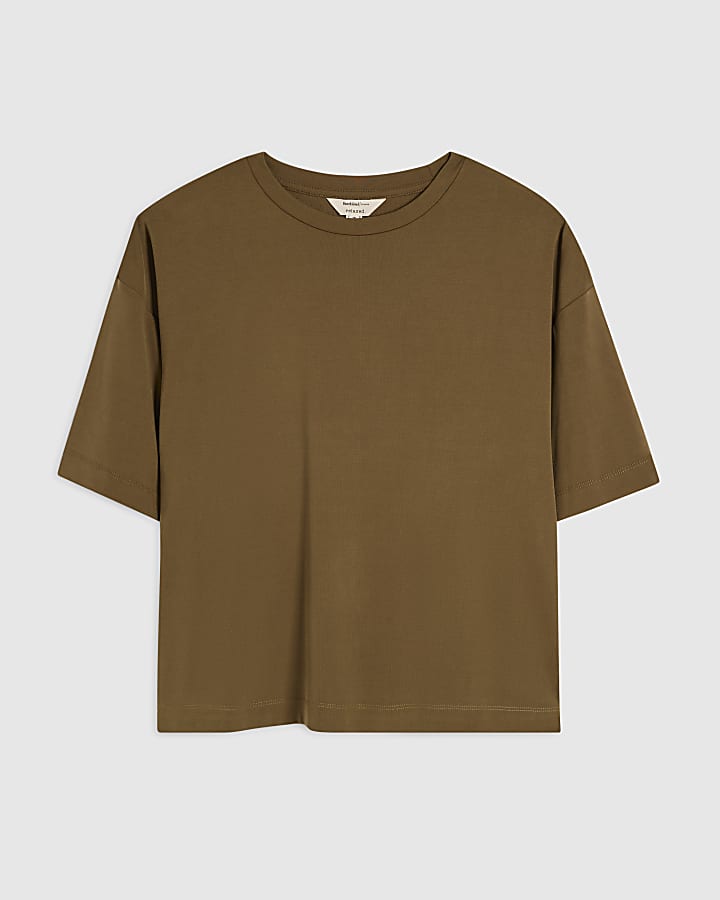 Petite Khaki Soft Touch T-Shirt
