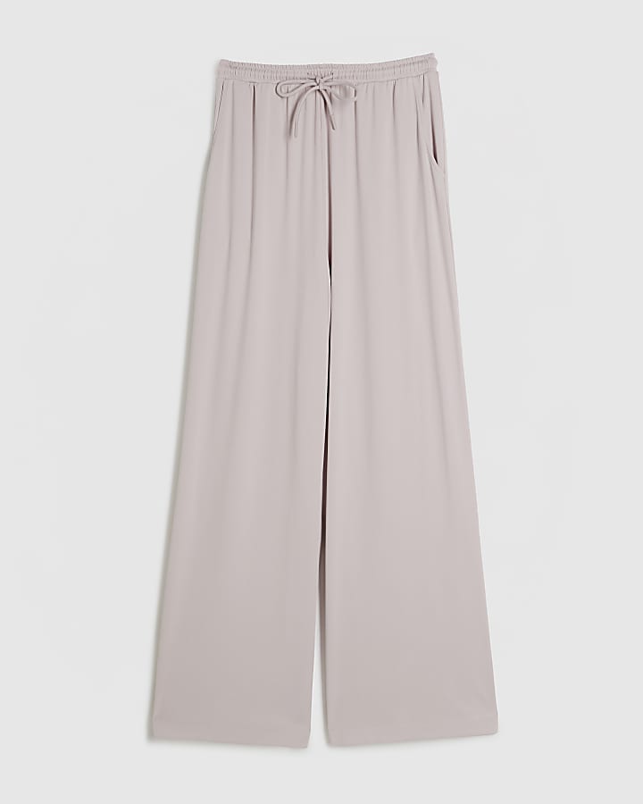 Pink Soft Touch Wide Leg Trousers
