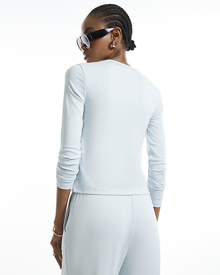 Blue Soft Touch Long Sleeve Top