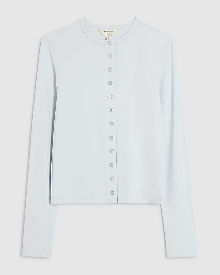 Blue Soft Touch Long Sleeve Top