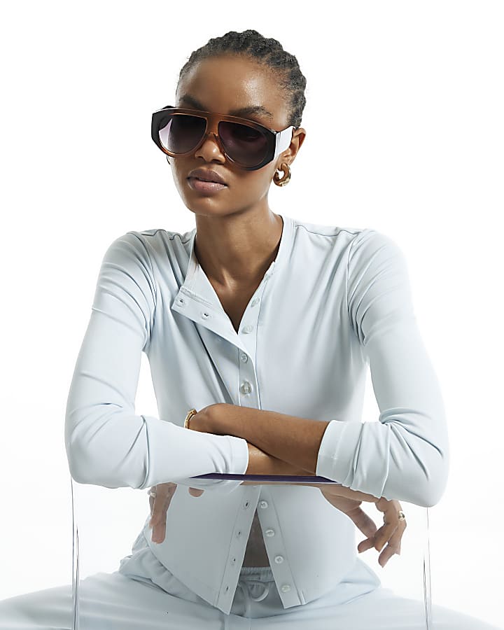 Blue Soft Touch Long Sleeve Top