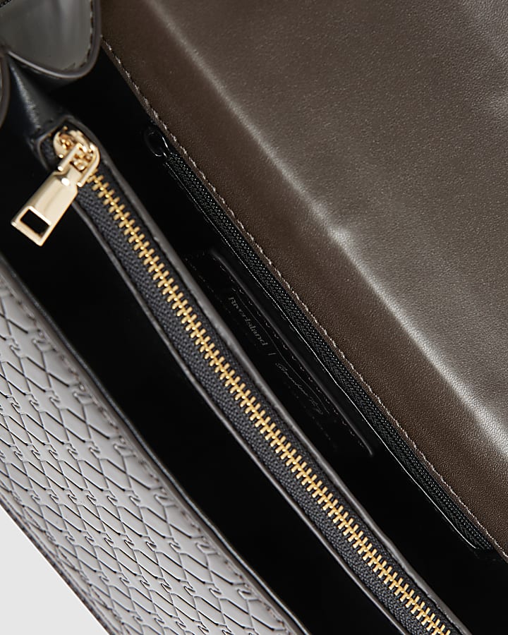 Brown Monogram Bar Front Shoulder Bag