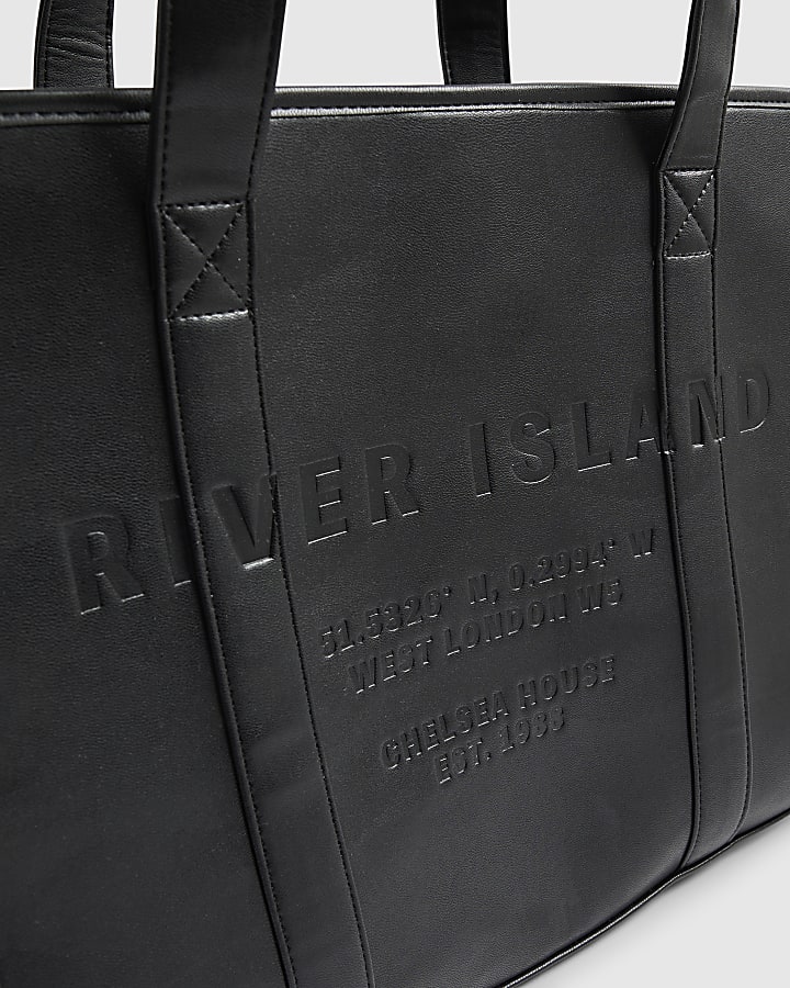 Black Debossed Branding Shopper Bag